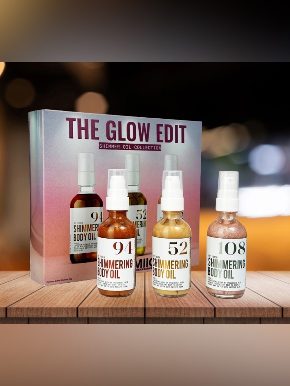 NEW! MIIM.MIIC The Glow Edit Give & Glow Shimmer Oil Trio